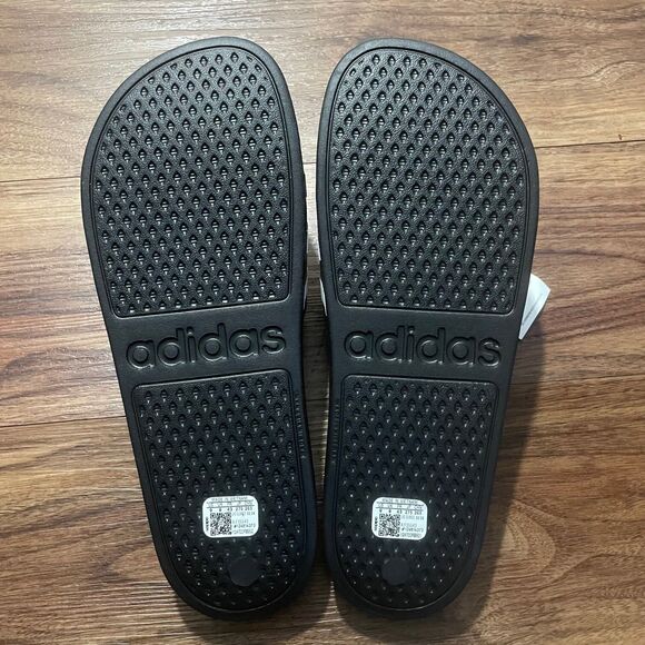 Adidas Adilette Aqua Comfort Slides Unisex Mens Size 9 Women Size 10 Black White main image 7